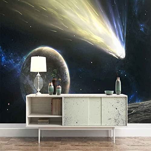 Fototapete Sternenhimmel Weltraum Planet Meteorschauer Tapete 3D Wandbild Papier Salon Schlafzimmer Wand Dekorative 3D Tapetenkleister Wohnzimmer Die Wand Für Schlafzimmer Wandbild Bordüre Abziehen U