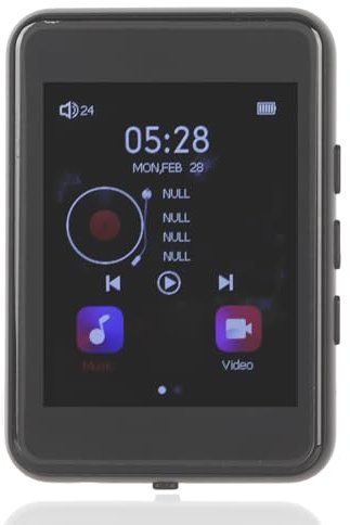 MP3 Player mit Bluetooth, Tragbarer Musik Player mit 2,4 Zoll Touchscreen, Unterstützt Bis zu 128 GB, Integrierter Lautsprecher, Digitaler Audio Player für Sport und Laufen
