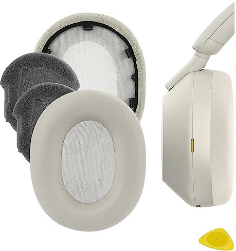 Geekria QuickFit Ersatz-Ohrpolster für Sony WH-1000XM5 kabellose Kopfhörer, Ohrpolster, Reparaturteile (Gold)