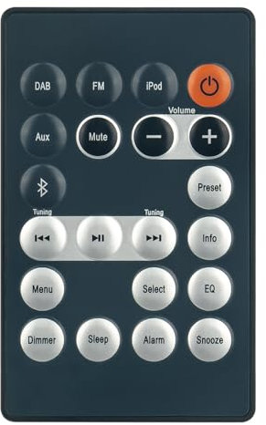 VINABTY Ersetzte Fernbedienung Passend für Roberts Blutune DAB-65 Radio System,Kompatible Modelle:DAB-65 Radio