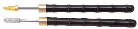 Kantenroller, Lederkantenfarbe with Bambus-Design, Doppellagerwelle, and Easy Cleaning for Leather Edges Painting and DIY - 2 Piece Set with Sandalwood Handle