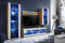 Komodee, Ensembles de Meubles Tivoli Medio, Wotan Blanc, Largeur 250cm x Hauteur 159cm x Profondeur 35cm, LED Bleues, pour Salon, Chambre