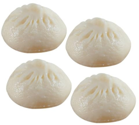 DIKACA 4 Simulierte Brötchen Simulations-Kochspielzeug künstliche Knödelbrötchen Weihnachten deko weihnachtsdeko Lebensmittelspielzeug Spielzeuge Requisiten für die Küchenfotografie