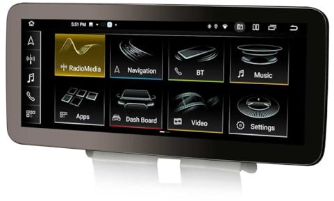 12,3 IPS Touchscreen 8GB+128GB Qualcomm 8 Kern Android 14 DAB+ Autoradio Für Audi A4 S4 RS4 A5 S5 RS5 B8 mit GPS Navigation CarPlay Android Auto WiFi USB DSP Bluetooth 5.1 Canbus MMI Lenkradsteuerung