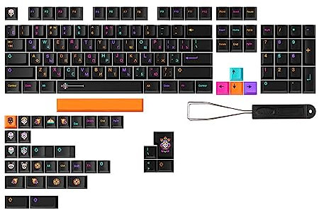 CherryHeight DyeSubbed Keycap For 61/64/87/980/104/108 Mechanical Keyboard English/Japanese/Korean/Russian PBT Keycaps 138pcs Dye Sublimation Keycap Set CherryProfile