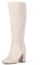 Amazon Essentials Stivali con Tacco Alto Donna, Camoscio Sintetico Grigio, 35.5 EU Larga