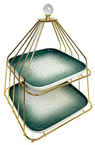 Cupola di vetro con base in legno Alzata per torta Espositore Cupola Cloche Campana di vetro trasparente Coperchio in legno Vassoio per esposizione torta per dessert Formaggio Caramelle Piante gr