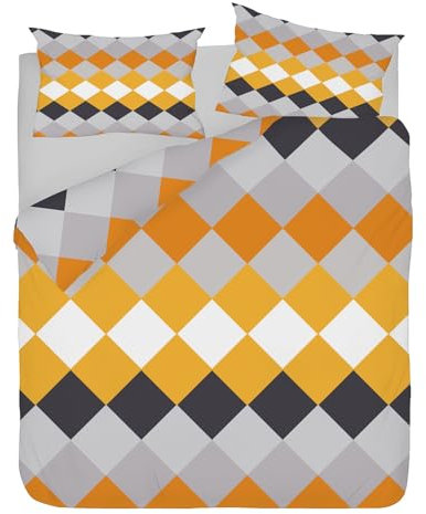 phonxia Bettwäsche 220x240cm Gelbes Plaid Microfaser 1 Bettbezug 220 x 240cm mit Reißverschluss Bettwäsche-Sets + 2 Kopfkissenbezug 80x80cm