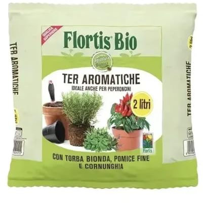 TERRICCIO PER PIANTE AROMATICHE E PEPERONCINI 2LT FLORTIS