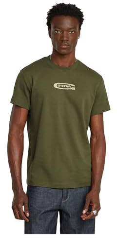 G-Star Men's Old Skool Logo T-Shirt, Green (shadow olive D25967-C812-B230), M