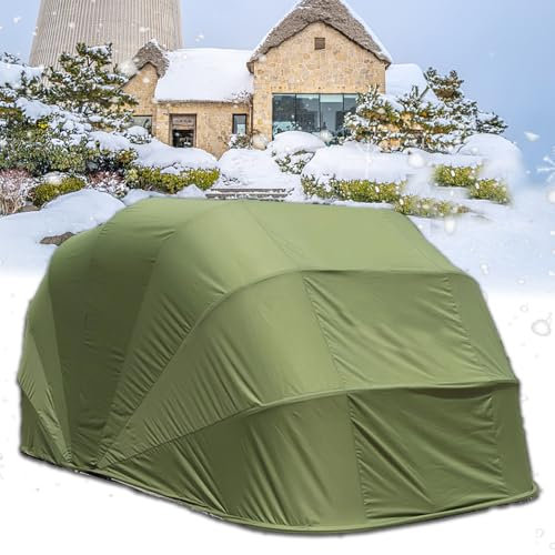 HXLDZOU Carport, tragbarer Carport, Autozelt, robuste Carport-Garage aus Edelstahl, Autoschirmabdeckung, geeignet für Schwimmbad, Abstellraum (18 * 8.2 * 7.6ft)