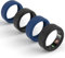 Oura/Air/UltraHuman Silicone Ring Cover - Anti-Scratch Case, 2x Black + 2x Blue, Fits Ring Sizes 4-10