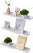 Gieanoo Wandregal Kinderzimmer,3er Set 60cm Wandregal Weiß Massivholz Kiefer Wand Moderne Regale Schweberegal für Arbeitszimmer, Schlafzimmer und Küche
