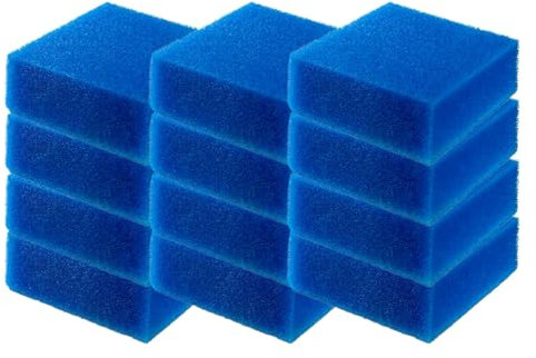 GERUI 12 pezzi 88051 - Set di filtri per acquario Juwel Compact/H/Bioflow 3.0, bioPlus fine M (Compact) – Spugne filtranti fini