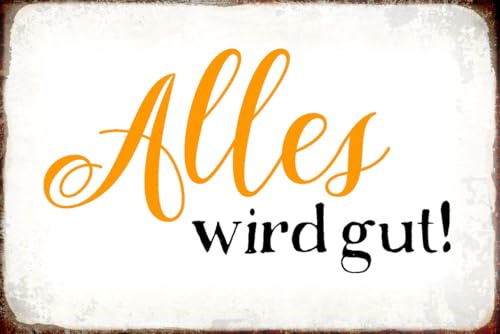 mrdeco Holzschild 12x18cm Alles Wird gut Spruch Sprüche Holz Schild