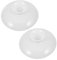 2Pcs Universal White Ceramic Teapot Lid Replacement - Elegant Tea Cup Cover for Kitchen Home and Restaurant Use