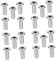 LIFKOME 50pcs Stainless Steel Cable Protective Sleeves for Deck Cable Railing Kit with Drill Bit Weatherproof Wire Rope Protector for Indoor Outdoor Applications