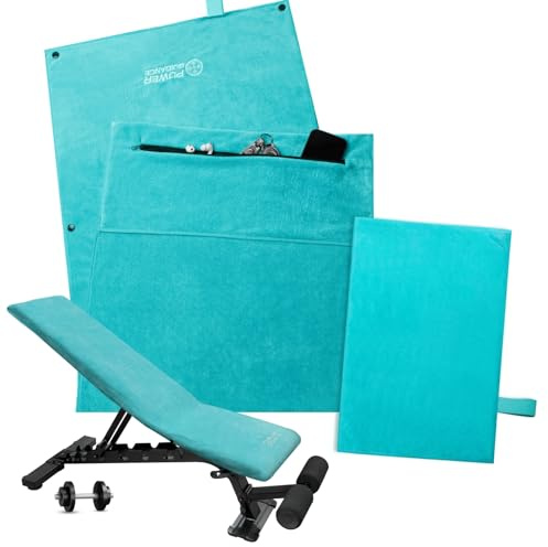 POWER GUIDANCE Set di asciugamani sportivi, ultra assorbenti e compatti, asciugamano sportivo in microfibra, con tasca con cerniera, per palestra e allenamento, lavabile in lavatrice (Verde)