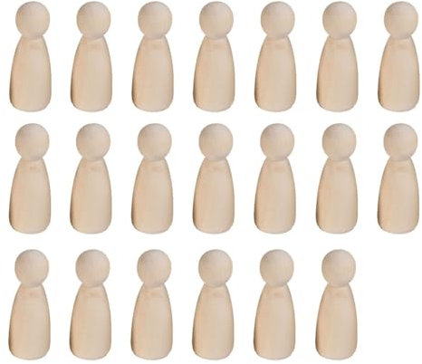 Gadpiparty 20stücke Holzpuppe Unfertige Puppen Holzpuppenkörper Kleine Für Junge Mädchen Spielzeug Diy Malerei Graffiti Puppenspielzeug Mädchenform Holzskulpturen Heimdekorationsbedarf