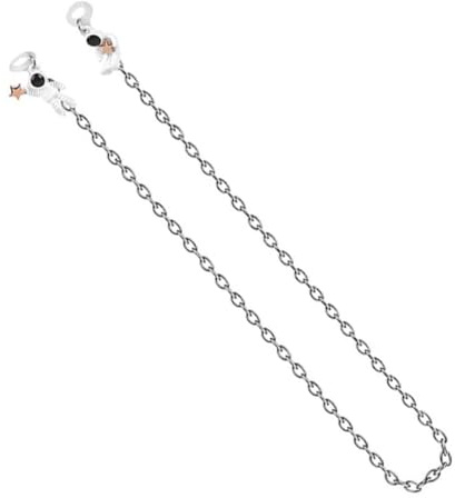 DECORNIJIA Titanium Steel Anti-lost Earphone Chain Lanyard for Wireless Earbuds Elastic Skin-friendly Holder Strap Compatible with Airpods Lightweight Running Exercise Accessory