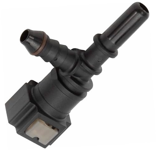 ApexPine Plastic T‑Piece Fuel‑Line Connector for Diesel‑Heater Return‑Hose | single‑pack black plastic t‑connector 7.89‑mm fitting for compatible diesel‑heater low‑pressure return‑line spare‑part