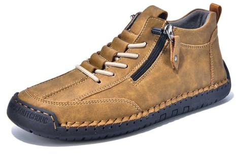 Scarpe Casual da con Cerniera Laterale e Design con Lacci per l'uso Quotidiano Pelle per Un Comfort duraturo Versatili per Jeans e Pantaloni Casual