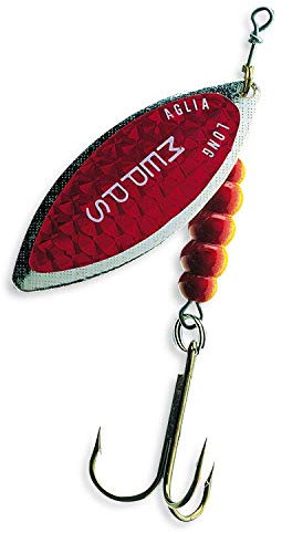Mepp's Aglia Longue Redbow Spinner - Größe 5 - 1 Stück - Silber/Rot - FISHING_HOOK - Spinner - Fischangel