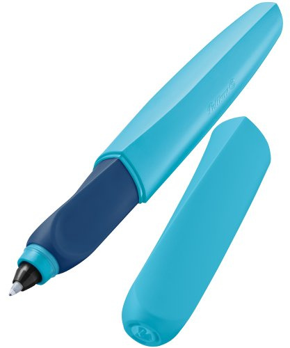 Pelikan 923599 Tintenroller Twist, universell für Rechts- und Linkshänder, blau