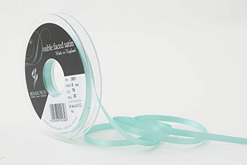 Berisfords 3501 Satinband 5 mm Aqua 78 10 x 1 x 10 cm Double Face Poly Satinband, Aqua