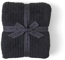 Barefoot Dreams Gerippte Decke CozyChic - Carbon Kohlenstoff 54x 72