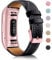 Mornex Strap Compatible Charge 3 Strap/Charge 3 SE/Charge 4 Leather Strap, Classic Adjustable Replacement Wristband Fitness Accessories Metal Connectors