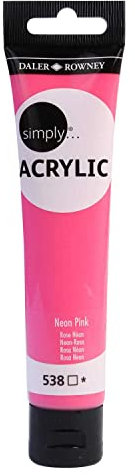 Simply Acrylic - Pintura acrílica (75 ml), color rosa neón
