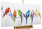 KunstLoft Leinwandbild | 100% HANDGEMALT | 120x60cm | Gemälde 'Bunte Freundschaft' | Papagei | Bunt Weiß | Wandbild Wohnzimmer