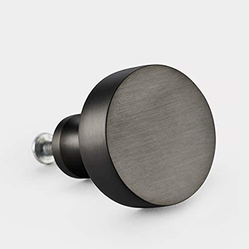 Pushka Home LTD Solid Brass Gunmetal Grey Door and Drawer Bar Handles (Round)