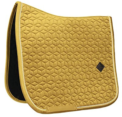 Kentucky Tapis de Selle avec SP Jaune Moutarde pour Chevaux, Velours, Unité