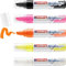 edding 5000 Marqueur acrylique large - blanc, noir, jaune, orange, rose - 5 couleurs (fluorescent) - pointe biseautée 5-10 mm - peinture acrylique pour la toile et le bois - stylos imperméables