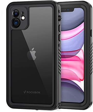 Focusor Cover iPhone 11, Custodia Impermeabile [IP68 Certificato Waterproof] Slim Antiurto Antineve Antipolvere AntiGraffio Subacquea Caso Protettiva (Nero)