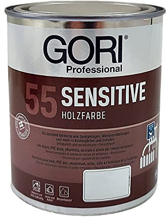 GORI 55 Sensitive Holzfarbe RAL-Farben (0,75Liter, Perlweiss (ca RAL 1013))