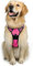 rabbitgoo Harnais Chien Anti Traction, Arnet pour Chien avec Poignée Contrôl, Facile à Mettre, Gilet Réfléchissant Réglable avec Attache Devant, Harnais pour Chien Petit Moyen et Grand, Rose Rouge, XL