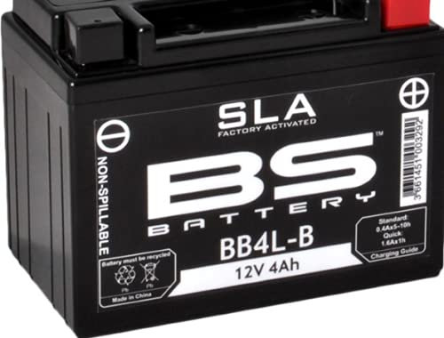 Batterie moto BS SLA BB4L-B (YB4L-B) AGM - Sans entretien - 12 V 4 Ah - Dimensions : 120 x 70 x 92 mm compatible avec SUZUKI DG80 80 1991