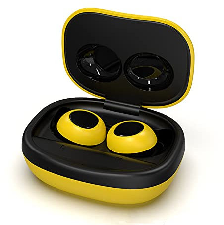DSXZM True Wireless Bluetooth Earbuds, Wireless Earbuds for Running And Sport, Charging Case Included, Active Noise Cancelling Sport Earbuds,Yellow