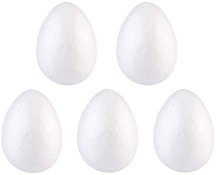 SOIMISS 5 Stück Styroporkugeln, Styropor-Eier zum Bemalen, 15 cm Polystyrol-Ball weiß für zum Befüllen, Kunststoffeier, Styroporeier, Ostereier, DIY zum Bekleben und Bemalen