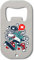 Cool Sunglasses Rapper Shark Art Stainless Steel Bottle Opener Silver One Size