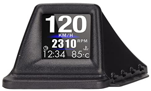 Goshyda Auto-HUD-Display, OBD II GPS-Dual-Mode, Digitaler GPS-Tachometer mit berdrehzahlalarm, Geschwindigkeits-RPM-Temperatur-Spannungsanzeige, fr Fahrzeuge, Autos, Schiffe, Motorrd