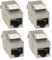 Cat8 Keystone ARLI 4 x Cat.8.1 Keystone Jack RJ45 Buchse Modul 2000 MHz 40Gbit vollgeschirmt werkzeuglos für cat 8.1 STP Netzwerkkabel Einbaubuchse Patchpanel Verlegekabel Patchfeld Ethernet Anschluss