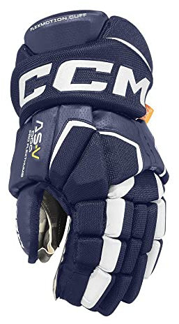 CCM Tacks AS-V Pro Senior Hockey Gloves (15'', Navy/White)