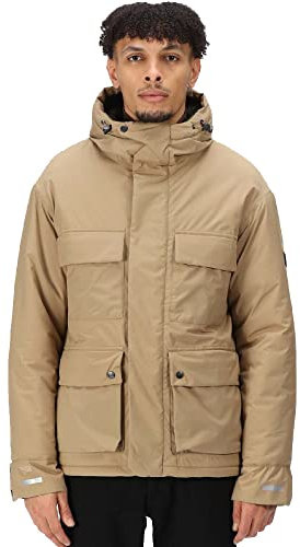Regatta Herren Raylan Wasserdichter und atmungsaktiver Parka mit Thermoguard-Isolierung, Kapuze und mehreren Taschen