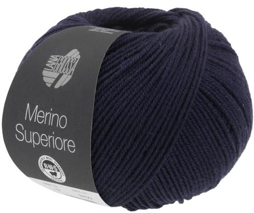 LANA GROSSA Merino Superiore | Pure, extrafeine Merinowolle waschmaschinenfest und filzfrei | Handstrickgarn aus 100% Schurwolle (Merino extrafein) | 50g Wolle zum Stricken & Häkeln | 180m Garn FB21