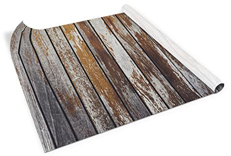 Coloray Klebefolie Möbel Dekofolie Folie auf der Kommode Selbstklebende 100x50 cm auf den Schränken Matt Aufkleber - Alte Shabby -Boards