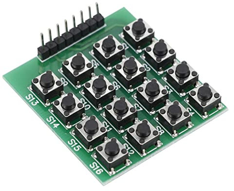 KANDUO 1 PCS 4X4 Matrix Keyboard, Micro Switch, 16 Keys, Single-chip Computer External Expansion Keyboard Module
